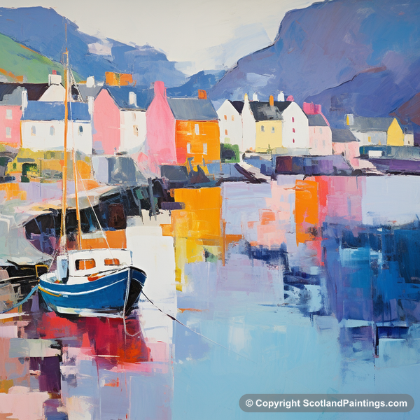 Painting - Portree Harbour - Scottish Harbours