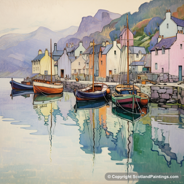 Painting - Portree Harbour - Scottish Harbours