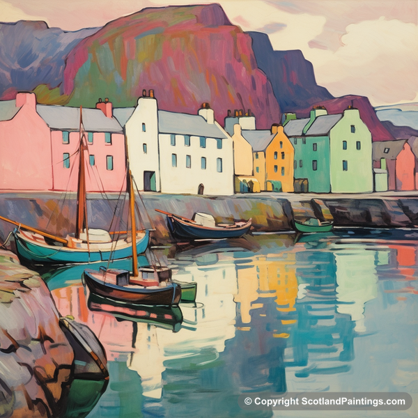 Painting - Portree Harbour - Scottish Harbours