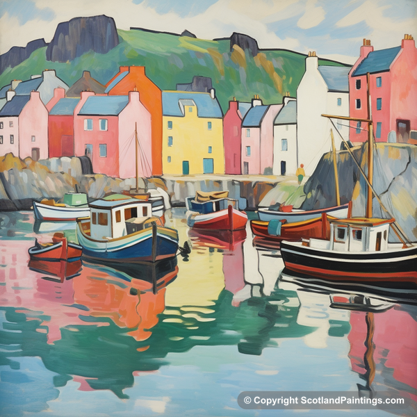 Painting - Portree Harbour - Scottish Harbours