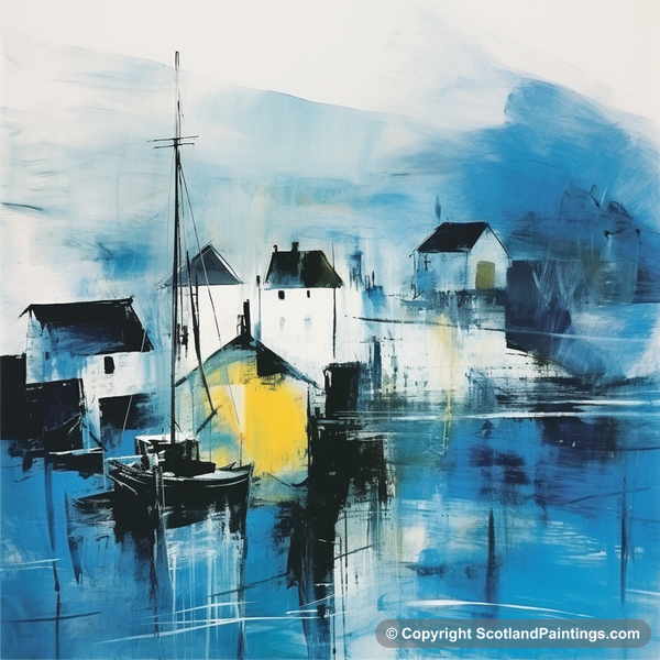 Painting - Portree Harbour - Scottish Harbours