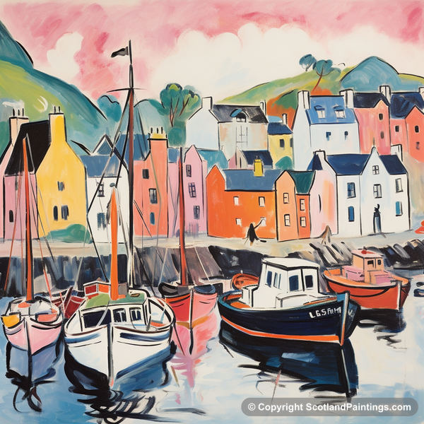 Painting - Portree Harbour - Scottish Harbours