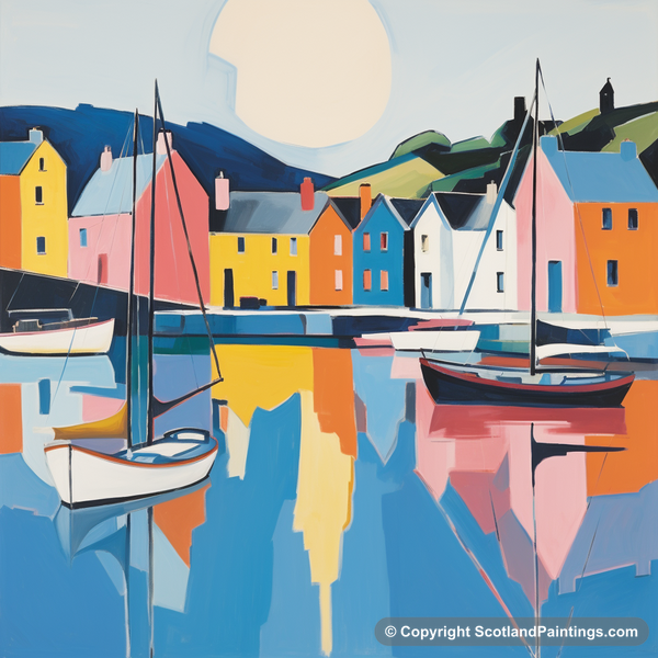 Painting - Portree Harbour - Scottish Harbours