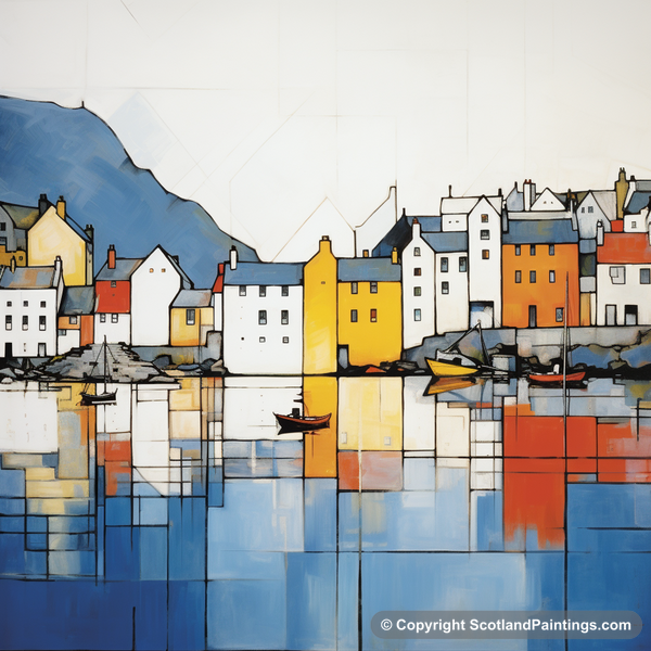 Painting - Portree Harbour - Scottish Harbours