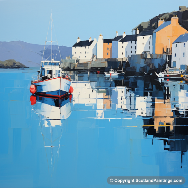 Painting - Portree Harbour - Scottish Harbours