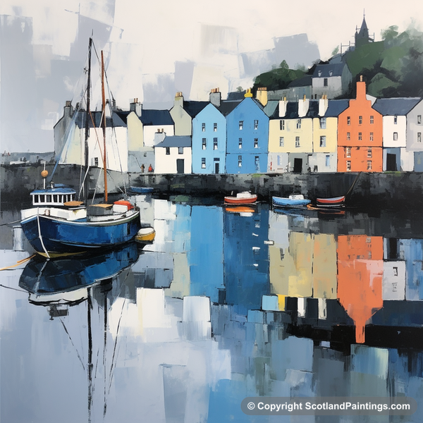 Painting - Portree Harbour - Scottish Harbours