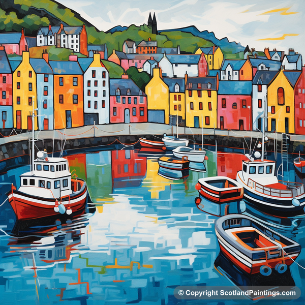 Painting - Portree Harbour - Scottish Harbours