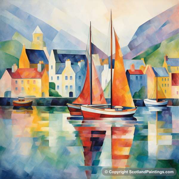 Painting - Portree Harbour - Scottish Harbours