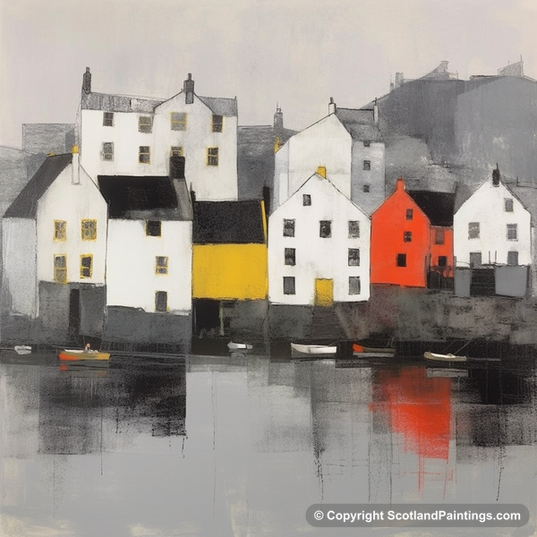 Painting - Portree Harbour - Scottish Harbours