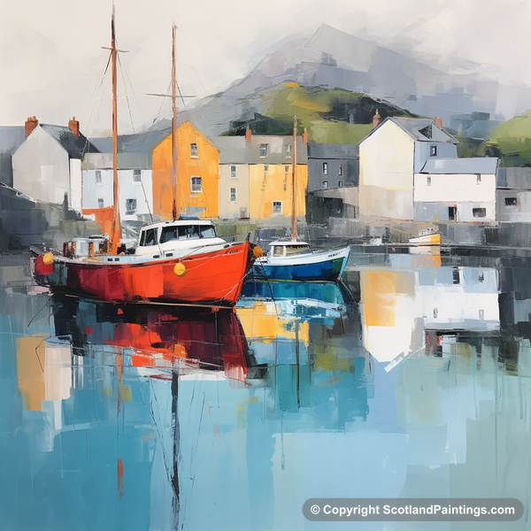 Painting - Portree Harbour - Scottish Harbours