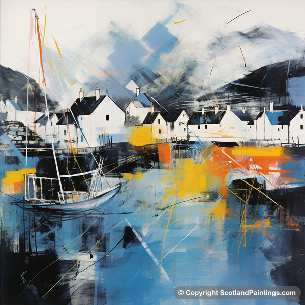 Painting - Portree Harbour - Scottish Harbours