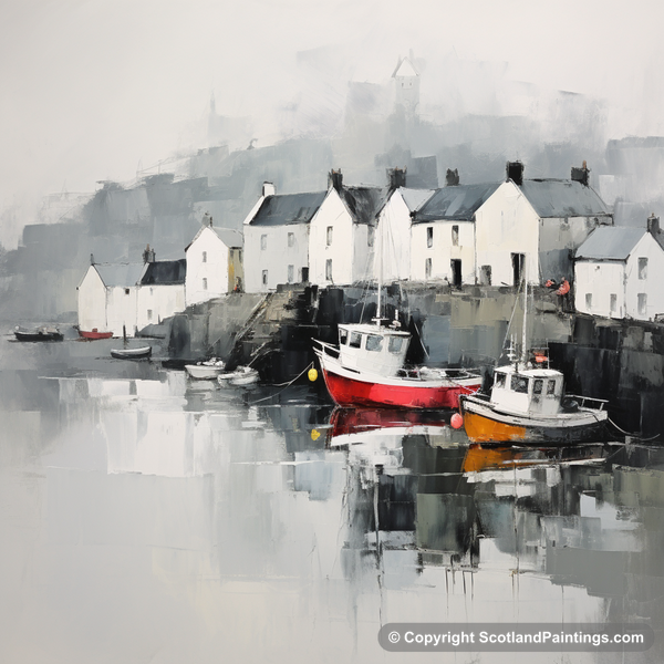 Painting - Portree Harbour - Scottish Harbours