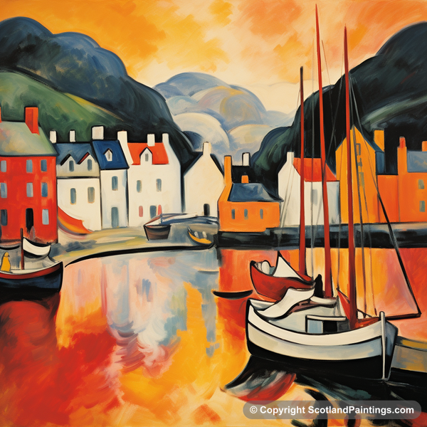 Painting - Portree Harbour - Scottish Harbours