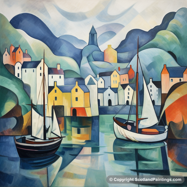 Painting - Portree Harbour - Scottish Harbours