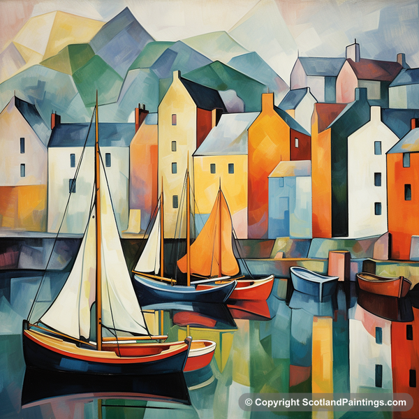 Painting - Portree Harbour - Scottish Harbours