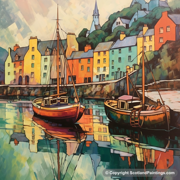 Painting - Portree Harbour - Scottish Harbours