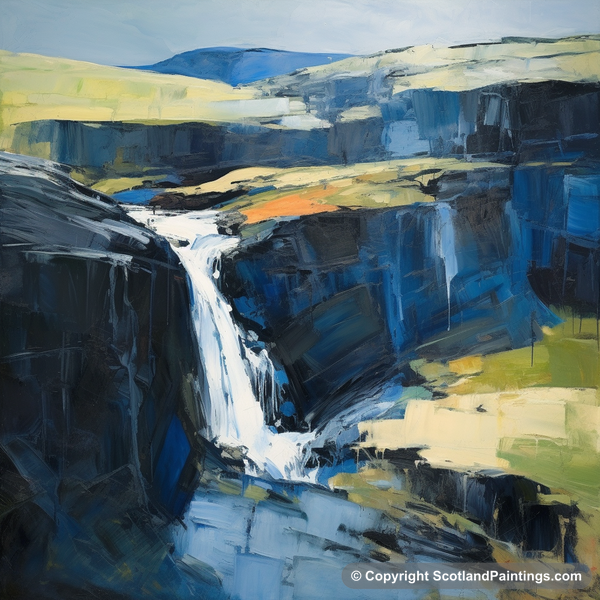 Painting - Mealt Falls - Scottish Waterfalls