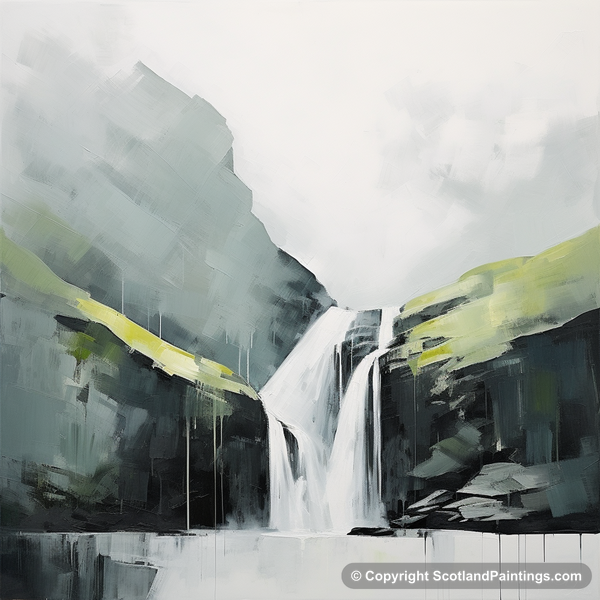 Painting - Steall Falls - Scottish Waterfalls