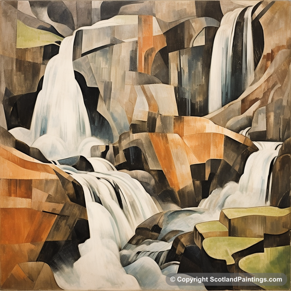 Painting - Plodda Falls - Scottish Waterfalls