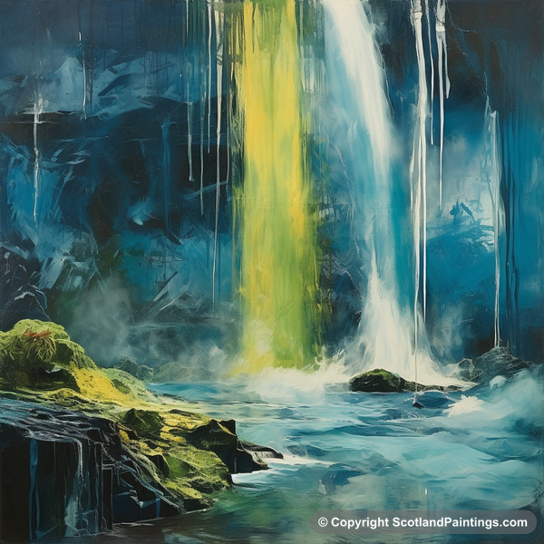 Painting - Mealt Falls - Scottish Waterfalls