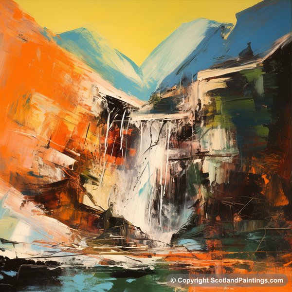 Painting - Steall Falls - Scottish Waterfalls