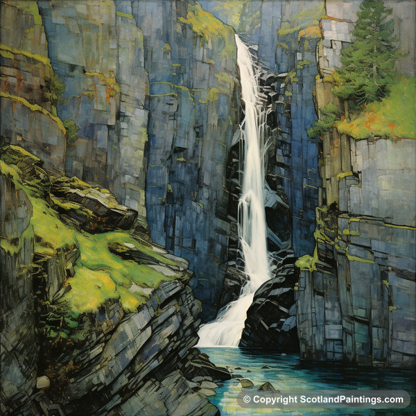 Painting - Steall Falls - Scottish Waterfalls