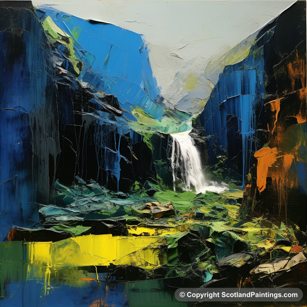 Painting - Steall Falls - Scottish Waterfalls