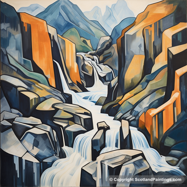 Painting - Steall Falls - Scottish Waterfalls