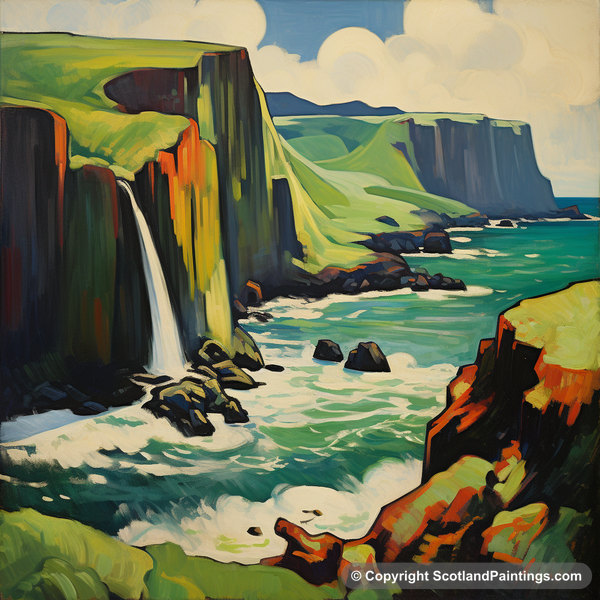 Painting - Mealt Falls - Scottish Waterfalls