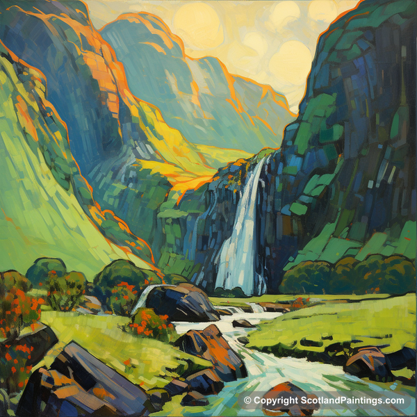 Painting - Steall Falls - Scottish Waterfalls