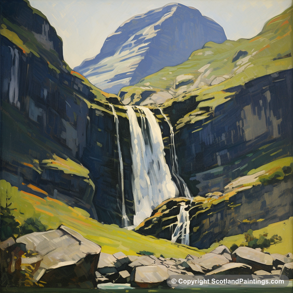 Painting - Steall Falls - Scottish Waterfalls