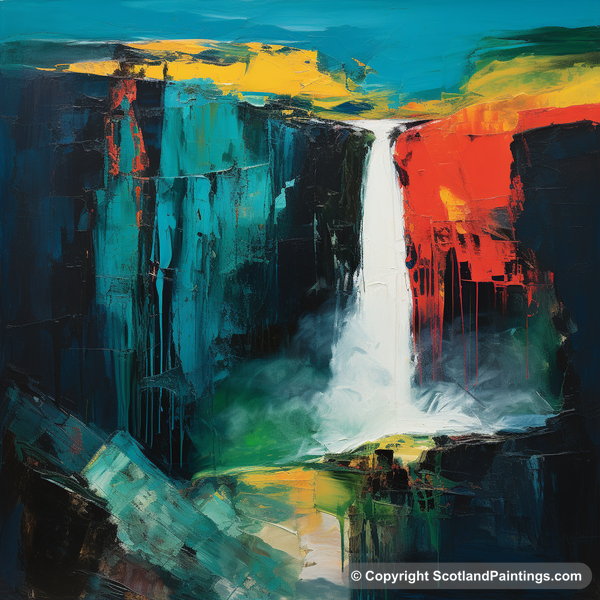 Painting - Mealt Falls - Scottish Waterfalls