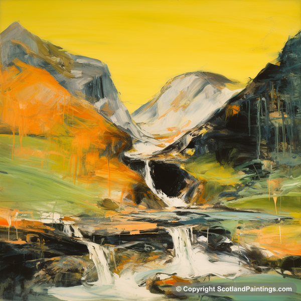 Painting - Steall Falls - Scottish Waterfalls