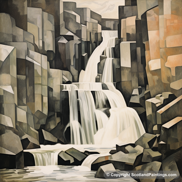 Painting - Mealt Falls - Scottish Waterfalls