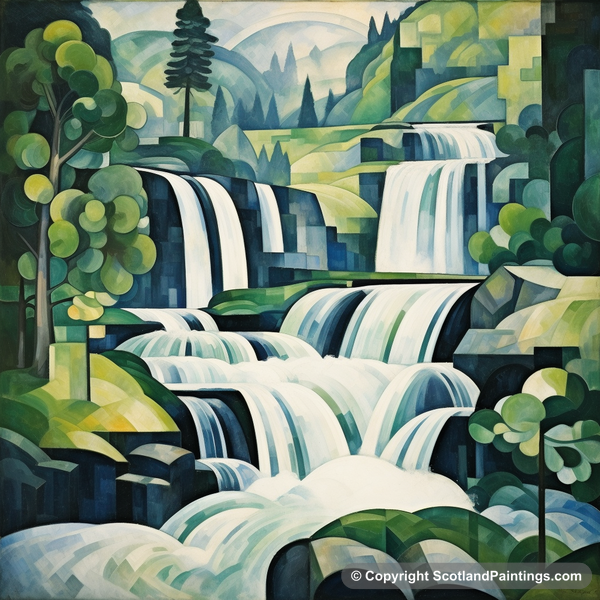 Painting - Plodda Falls - Scottish Waterfalls