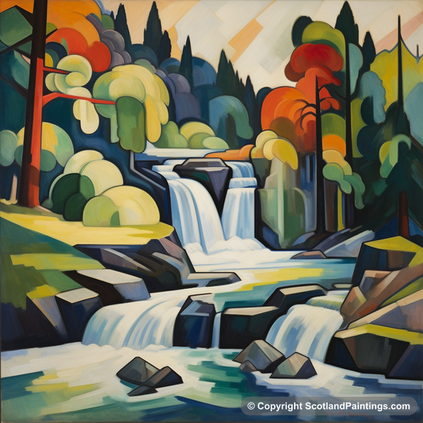 Painting - Plodda Falls - Scottish Waterfalls