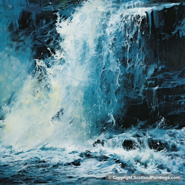 Painting - Mealt Falls - Scottish Waterfalls