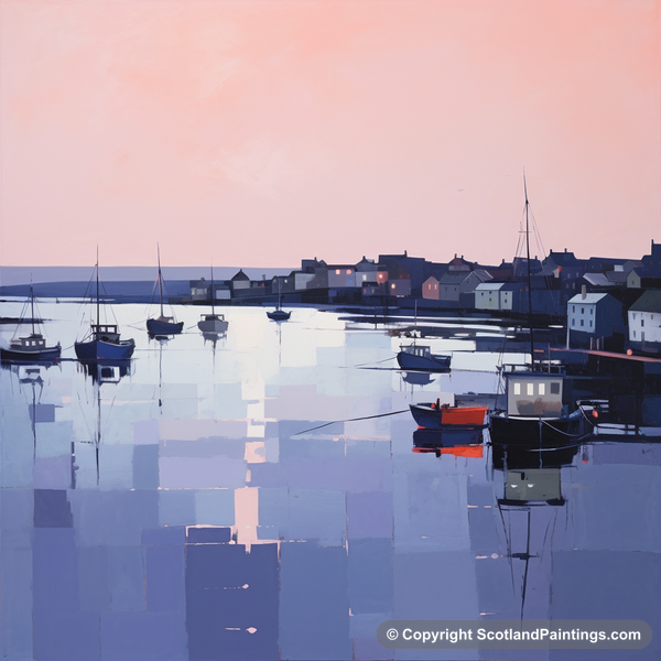 Painting - Portmahomack Harbour - Scottish Harbours