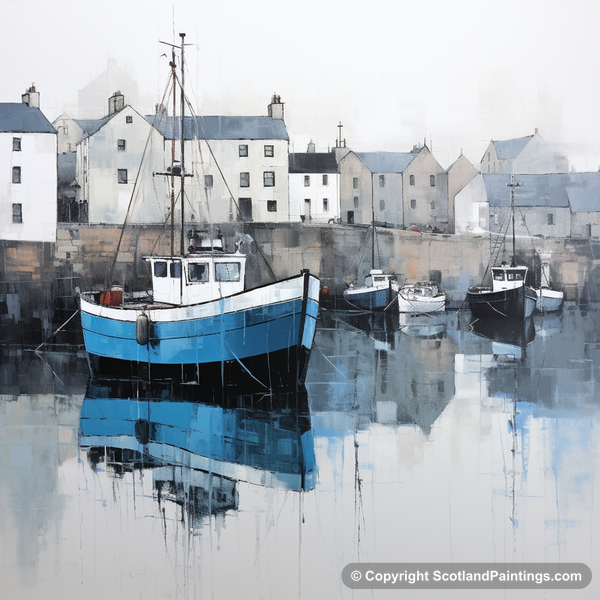 Painting - Charlestown Harbour - Scottish Harbours