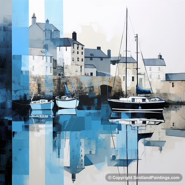 Painting - Charlestown Harbour - Scottish Harbours