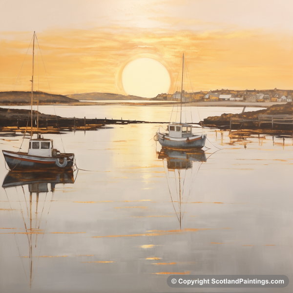 Painting - Whitehills Harbour - Scottish Harbours