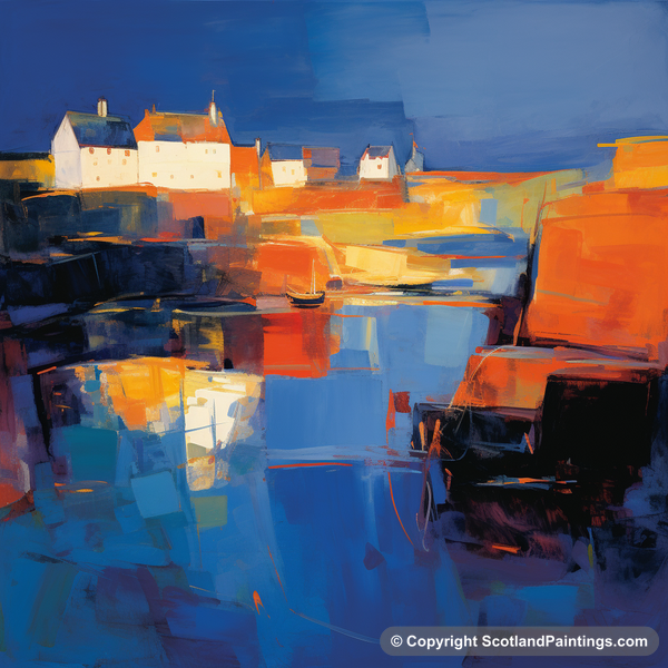 Painting - Portsoy Harbour - Scottish Harbours