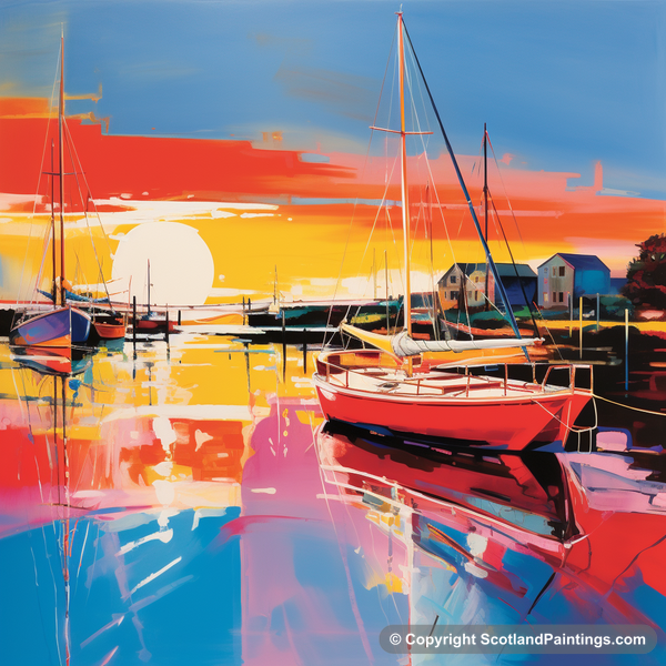 Painting - Lybster Harbour - Scottish Harbours