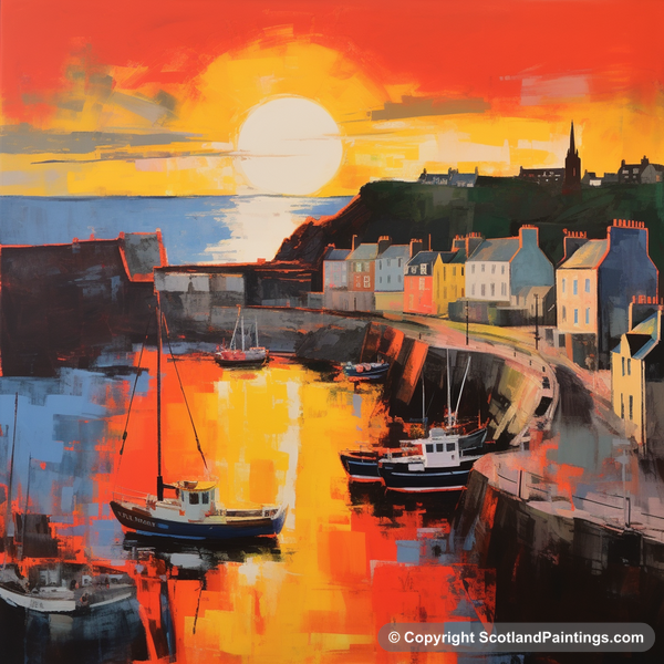 Painting - Stonehaven Harbour - Scottish Harbours