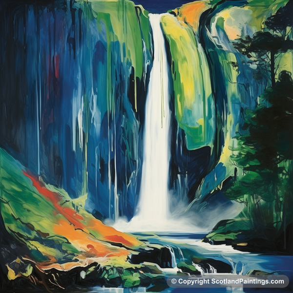 Painting - Bonaloch Falls - Scottish Waterfalls