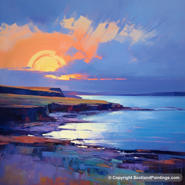 Painting - Coldingham Bay - Scottish Beaches