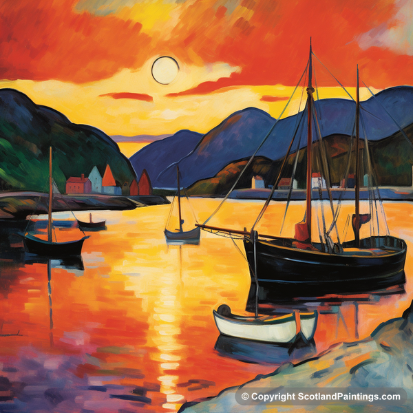 Painting - Craobh Haven Harbour - Scottish Harbours