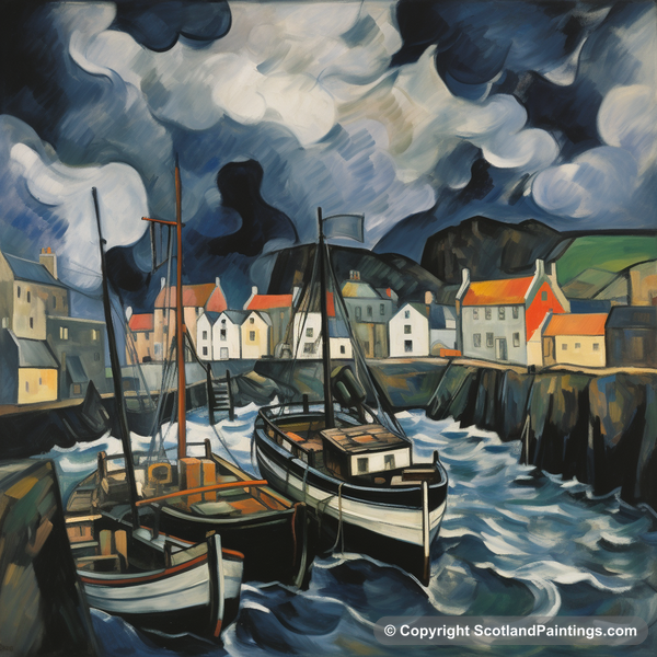 Painting - Portpatrick Harbour - Scottish Harbours