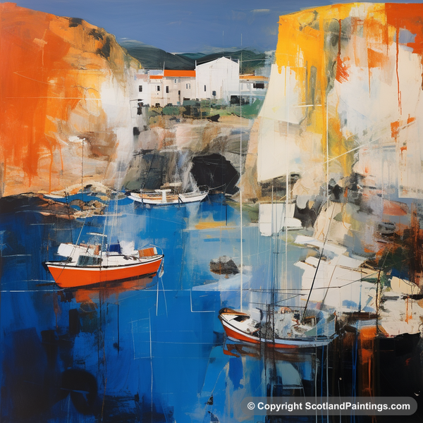 Painting - Cove Harbour - Scottish Harbours