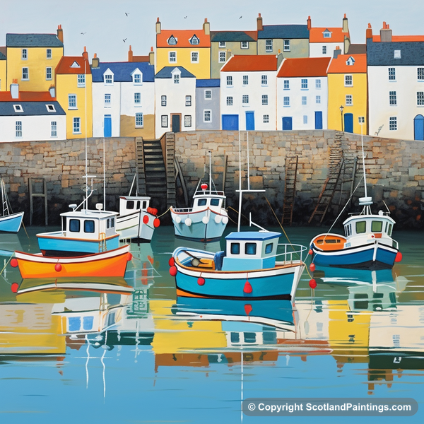 Painting - St Monans Harbour - Scottish Harbours